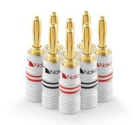 Nakamichi GrubLock Excel Series 24k Gold Plated Banana Plugs, 10-18 AWG