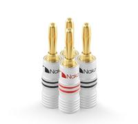 Nakamichi GrubLock Excel Series 24k Gold Plated Banana Plugs, 10-18 AWG