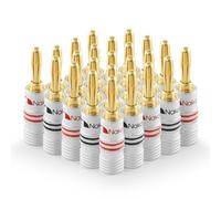 Nakamichi GrubLock Excel Series 24k Gold Plated Banana Plugs, 10-18 AWG
