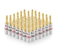 Nakamichi GrubLock Excel Series 24k Gold Plated Banana Plugs, 10-18 AWG