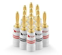 Nakamichi GrubLock Excel Series 24k Gold Plated Banana Plugs, 10-18 AWG