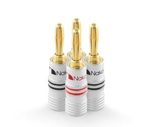 Nakamichi GrubLock Excel Series 24k Gold Plated Banana Plugs, 10-18 AWG