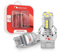 Nakamichi LED Light Bulb T20-7440 / W21W 16-SMD 3030 Chipsets LED Replacement Bulbs for Car Exterior Reversing Indicator Lights (Xenon White, 7440 | 16 LEDs | Flashes)