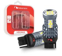 Nakamichi LED Light Bulb T20-7440 / W21W 24-SMD 3020 Chipsets LED Replacement Bulbs for Car Exterior Reversing Indicator Lights (Xenon White, 7440 | 24 LEDs | Non-Flash)