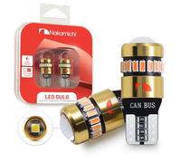 Nakamichi T10 LED Light Bulb 168 2825 194 W5W Wedge 18+1 SMD 3014 Chip LED Replacement Bulbs Error Free for Car Interior Dome Map Door License Courtesy Dash Lights (Xenon White, 19 LEDs, Pack of 2)