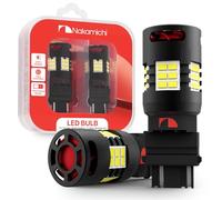 Nakamichi T25 3156 3157 P27W P27/7W Car LED Bulb 30-SMD 3020 Chip with Canbus Error-Free 12,000 RPM Fan for Brake Turn Signal Indicator Reverse Backup Tail Light (Xenon White, 30 LEDs, Pack of 2)