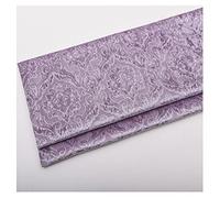 NAKAN Embossed Velvet Fabric by the Meter 140x100cm/55''x39'' Flower Pattern Decorative Velour Material for Sofa Chair Upholstery, Sewing Crafts, Home Decor(Color:light purple)