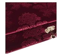 NAKAN Embossed Velvet Upholstery Fabric by The Meter 140cm 55'' Wide Vintage Style for Home Decor, Sewing Crafts, Sofa Chair Cover, Curtain(Color:RED2)