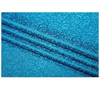 NAKAN Silky Phoenix Flower Jacquard Brocade Fabric 75cm Wide Sold By The Meter For Clothing Background Handmade(Color:lake blue)