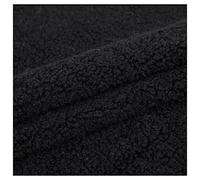 NAKAN Solid Color Fleece Sherpa Faux Fur Fabric 160x50cm 62''x19'' Imitation Sheepskin Fabric for Clothing, Sewing Crafts, Toys, Decorations(Color:black)