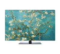 NAKAN Universal TV Dust Cover 22-80 Inch Polyester Fabric Smooth Screen Protector for LCD LED Plasma Television Art Printing Decor for Flat Curved TV(Color:TREE,Size:32in)