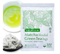 NAKANE TEA INC. Green Tea Bags 100 Count, Matcha Blend Flavor, from Japan