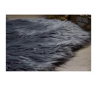 NAKANN Long Hair Faux Fur Fabric Soft Luxury Plush Fluffy 170x50cm 66''x19'' Artificial Fur Fabric for Costume Arts Crafts Toys Decorations Cosplay Throws(Color:gray)