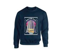 Nakatomi Christmas Party Plaza Jumper Funny Xmas 80's Die Movie Bruce Santa Claus 1988 Meme Holiday Sweater Gift idea Unisex Kid Adult Sweatshirt(L, Navy)