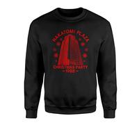 Nakatomi Plaza Building Christmas Jumper Sweatshirt - Novelty Festive Merry Xmas Eve Work Party 1988 Action Thriller Detective Classic Movie Film Cinema Gift Present (Small, Black)