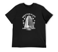 Nakatomi Plaza Christmas Party 1988 Men's T-Shirt Short-Sleeved Shirt Top Sweatshirt Black XXL