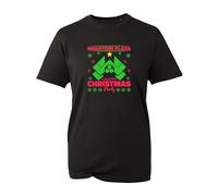 Nakatomi Plaza Christmas Party T-Shirt, Funny Xmas Festive Gift Kids Adult Unisex Gift Tee Top (Black, 2XL)