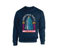 Nakatomi Plaza Party 1988 Christmas Jumper, Funny 80's Movie Party Sweatshirt, Nakatomi Plaza Christmas Sweatshirt, Xmas Unisex Top(M, Navy)
