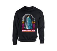Nakatomi Plaza Party 1988 Christmas Jumper, Funny 80's Movie Party Sweatshirt, Nakatomi Plaza Christmas Sweatshirt, Xmas Unisex Top(XL, Black)