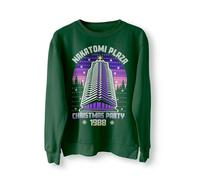 Nakatomi Plaza Party 1988 Christmas Jumper, Sweater, Sweatshirt, Xmas Funny 80's Die Movie Bruce_BGRN_XL Bottle Green