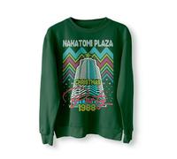 Nakatomi Plaza Party 1988 Christmas Jumper, Ugly Sweater, Christmas Sweatshirt, Xmas Funny 80's Die Movie Bruce_BGRN_2XL Bottle Green