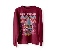 Nakatomi Plaza Party 1988 Christmas Jumper, Ugly Sweater, Christmas Sweatshirt, Xmas Funny 80's Die Movie Bruce_MAR_2XL Maroon