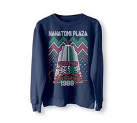 Nakatomi Plaza Party 1988 Christmas Jumper, Ugly Sweater, Xmas Funny 80's Die Movie Bruce, Retro Christmas Jumper - Navy, XL