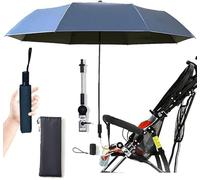Nakazawa Pram Umbrella,Pram Parasol uv Protection, with Umbrella Clip Fixing Device, UPF 90+ UV Protect Pushchair Sun Parasol (Dark Blue)