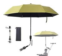 Nakazawa Pram Umbrella,Pram Parasol uv Protection, With Umbrella Clip Fixing Device, UPF 90+ UV Protect Pushchair Sun Parasol (yellowish green)