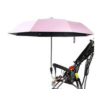 Nakazawa Pram Umbrella,Pram Parasol uv Protection, With Umbrella Clip Fixing Device, UPF 90+ UV Protect Pushchair Sun Parasol (pink)