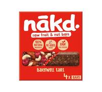 Nakd Bakewell Tart Natural Fruit & Nut Bars - Vegan - Healthy Snack - Gluten Free - 35g x 4 bars