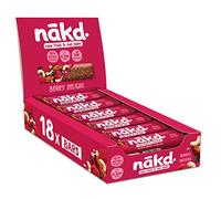Nakd Berry Delight Natural Fruit & Nut Bars - Vegan - Gluten Free - Healthy Snack, 35 g (Pack of 18)