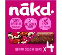 Nakd Berry Delight Natural Fruit & Nut Bars - Vegan - Healthy Snack - Gluten Free - 35g x 4 bars