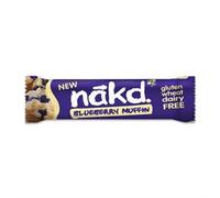 Blueberry Muffin - Nakd Raw Fruit Nut Bars 35g Each - Gluten Wheat Dairy Sugar Free (Pack of 9)
