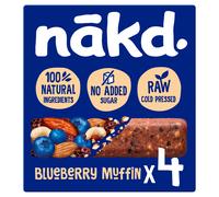 Nakd Blueberry Muffin 4 Raw Fruit & Nut Bars 4 x 35g