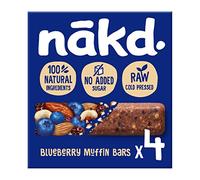 Nakd Blueberry Muffin Bar Fruit and Nut bar, 4 x 35g multipack