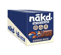 Nakd Blueberry Muffin Natural Fruit & Nut Bars - Vegan - Healthy Snack - Gluten Free - 35g x 48 bars