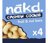 Nakd Cashew Cookie Fruit, Nut & Bar - Healthy Snack - Vegan - Gluten Free, 4x34g Multipack