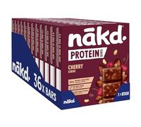 Nakd Cherry Protein Bar - Vegan - Gluten Free - Healthy Snack, 45g (Pack of 36 bars)