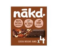 Nakd Cocoa Delight Natural Fruit & Nut Bars - Vegan - Healthy Snack - Gluten Free - 35g x 4 bars
