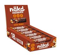 Nakd Cocoa Orange Natural Fruit & Nut Bars - Vegan - Gluten Free - Healthy Snack, 35 g (Pack of 18)