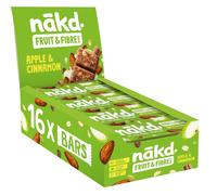Nakd. Fruit & Fibre Apple & Cinnamon 16x44g 16 Bars