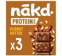 Nakd Peanut Butter Protein Bar - Vegan - Gluten Free - Healthy Snack, 45g x 3