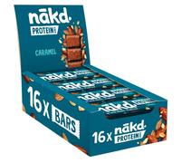 nakd. Protein bars Caramel - 7g plant-based protein - 100% Natural ingredients - No added sugar - Vegan - 16 x 45g bars - 720g