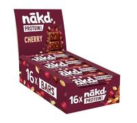 nakd. Protein bars Cherry - 7g plant-based protein - 100% Natural ingredients - No added sugar - Vegan - 16 x 45g bars - 720g