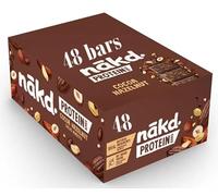 Nak'd Protein Cocoa Hazelnut, 48 x 45g | 100% natural ingredients | Kosher Product | No Added Sugar | Vegan Friendly