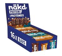 Nakd Protein Variety Pack - Protein Bars - 7g Plant-based Protein - Natural Ingredients - No added sugars - Vegan - 16 x 45g