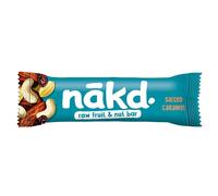 Salted Caramel - Nakd Raw Fruit Nut Bars 35g Each - Gluten Wheat Dairy Sugar Free (Pack of 4)