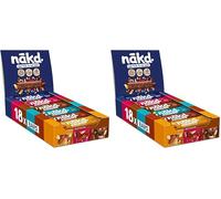 nakd. Variety pack - Raw fruit & nut bars - 100% natural ingredients - No added sugar - Vegan - Gluten free - 18 x 35g bars - 630g (Pack of 2)
