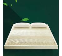 NaKeah 100% Natural Latex Topper Firm - Ergonomic 7-Zone Latex Mattress Topper Massage Pressure Release Bed Mattress,7.5cm,200x200cm